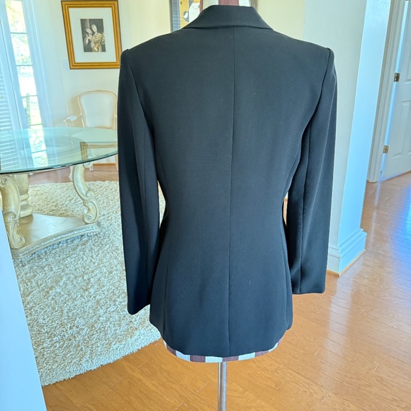 Vtg Ann Tjian for Kenar Double-Breasted Blazer Jacket Womens Sz 4 Black Career - Picture 4 of 12